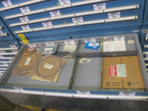 LISTA HEAVY DUTY 9-DRAWER PARTS CABINET W/ CONTENTS (W-50) LOADING & HANDLING FEE $25-